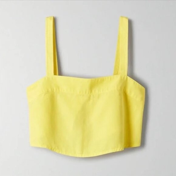 Aritzia Tops - Aritzia Wilfred Free Pasha Cropped Tank Top Yellow Size XS